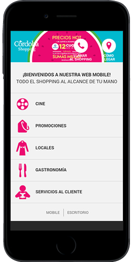 Cordoba Shopping Mobile - Web